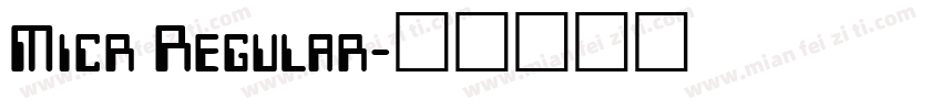 Micr Regular字体转换
